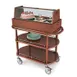 Lakeside 70355 Dessert Cart w/ Square Top and 2 Oval Shelf, 1 Cooling Well, Spice Veneer Finish 1 image