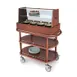 Lakeside 70358 Dessert Cart w/ Square Top and 2 Oval Shelf, 1 Cooling Well, 1 Acrylic Top Dome w/ Middle Shelf 1 image