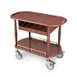 Lakeside 70458 Serving Cart w/ Oval Top and Shelf, 1 Cutlery Compartment, Handle Cut-Outs 1 image