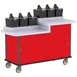 Lakeside 70550 Condi-Express Mobile Condiment Cart w/ 6 Pumps, 36-1/2" & 31" Dual Counter Height 5 image