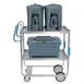 Lakeside 7130 57" Stainless Steel 2-Shelf Ergo-One® Utility Cart w/ Shelf Size 21" x 49" 1 image