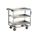 Lakeside 730 38" Heavy Duty Guard Rail 3-Shelf Utility Cart w/ 9-3/8" Shelf Clearance 1 image