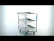 Lakeside 730 38" Heavy Duty Guard Rail 3-Shelf Utility Cart w/ 9-3/8" Shelf Clearance 3 image