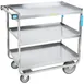 Lakeside 744 Stainless Steel 3 Shelf Utility Cart w/ Shelf Size 33" x 21" - 700 lb. Capacity 1 image