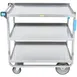 Lakeside 744 Stainless Steel 3 Shelf Utility Cart w/ Shelf Size 33" x 21" - 700 lb. Capacity 3 image