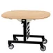 Lakeside 74405 Room Service Table, Oval, Tri-Fold, 43"W x 36"D x 31"H, 5" Casters (2 w/ Brakes) 1 image