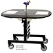 Lakeside 74405 Room Service Table, Oval, Tri-Fold, 43"W x 36"D x 31"H, 5" Casters (2 w/ Brakes) 3 image