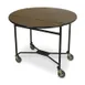 Lakeside 74415 Space-Saver Series Room Service Table, Round, 40"Dia. X 30"H, Black Frame 1 image
