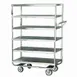 Lakeside 748 Stainless Steel 6-Shelf Utility Cart w/ 3 Edges Down and 1 Down 1 image