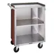 Lakeside 810 28" Metal Bus Utility Transport Cart w/ (3) Shelf, Stainless Steel  3 image