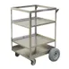 Lakeside 811 Stainless Steel All-Terrain Meal Delivery Cart w/ 3 Shelves 1 image