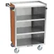 Lakeside 815 28" Metal Bus Utility Transport Cart w/ (4) Shelf, Stainless Steel  4 image