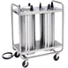 Lakeside 8212 Mobile Open Base 2-Stack Dish Dispenser w/ 12.25" Dia. Dish Size, Heated 1 image