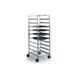 Lakeside 8580 10 Tray Capacity Full Height Aluminum Oval Tray Cart w/ 6" Bottom Load Slides 1 image