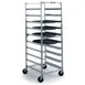 Lakeside 8582 9 Tray Capacity Full Height Aluminum Oval Tray Cart w/ 6" Bottom Load Slides 1 image
