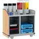 Lakeside 8708 Stainless Steel Full-Service Hydration Cart w/ Flat Top, High Sides, 2 Interior Compartments 7 image
