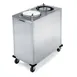 Lakeside 927 Mobile Enclosed Two Stack Heated Adjust-A-Fit Dish Dispenser 1 image