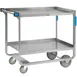 Lakeside 949 Tough Transport Stainless Steel 2 Shelf Utility Cart - 42" x 25-7/8" x 37-3/8" 1 image