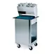 Lakeside 986 Stainless Steel Enclosed Mobile Tray Dispenser Cabinet w/ Flatware Rack 1 image