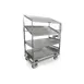 Lakeside B592 Stainless Steel Soiled Dish Breakdown Cart with 2 Flat Shelves, 2 Angled Shelves 1 image