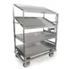 Lakeside B596 Soiled Dish Breakdown Cart w/ 2 Flat Shelves, 2 Angled Shelves 1 image