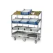 Lakeside B596 Soiled Dish Breakdown Cart w/ 2 Flat Shelves, 2 Angled Shelves 3 image