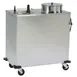 Lakeside E6209 Enclosed Stainless Heated Two Stack Plate Dispenser for 8 1/4" to 9 1/8" Plates 1 image