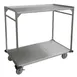 Lakeside PB37 Stainless Steel Open Tray Delivery Cart w/ (2) Shelves - 37"W x 29"D 1 image