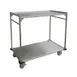 Lakeside PB51 Stainless Steel Open Tray Delivery Cart w/ (2) Shelves - 51"W x 29"D 1 image