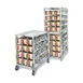 Lakeside PBCR2 Stainless Steel Stationary Can Storage Rack w/ 144 #10 Cans Capacity and Stainless Steel Top 1 image