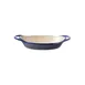 Lodge EC2C32 - 2-Qt Cast Iron Oval Baking Dish, Indigo, induction ready, 15-3/4" x 10-1/16" 1 image