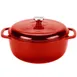Lodge EC6D43 6-Qt Red Cast Iron Dutch Oven, 11-3/5" Dia, 6" H, Induction Ready, Dishwasher Safe 1 image