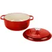 Lodge EC6D43 6-Qt Red Cast Iron Dutch Oven, 11-3/5" Dia, 6" H, Induction Ready, Dishwasher Safe 2 image