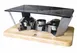 Louis Tellier PLAN01 Planchetta Griddle Tray, 4‑Serving Wooden Base, 12" Diameter, Made in France 1 image