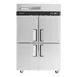 Turbo Air M3R47-4-N 51" 2-Section Reach-In Refrigerator w/ 4 Half Solid Doors, Top Mount, Aluminum Interior, 42 cu. ft. 2 image