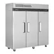 Turbo Air M3R72-3-N 77" 3-Section Reach-In Refrigerator w/ 3 Solid Doors, Top Mount, Aluminum Interior, 66 cu. ft. 2 image