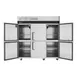 Turbo Air M3R72-6-N 77" 3-Section Reach-In Refrigerator w/ 6 Half Solid Doors, Top Mount, Aluminum Interior, 66 cu. ft. 4 image