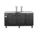 Maxx Cold MXBD72-2BHC 73" Draft Beer Cooler w/ 3 Kegs, 17.3 cu. ft., 2 Dual-Tap Towers 1 image