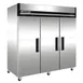 Maxx Cold MXCR-72FDHC 81" 3-Section Reach-In Refrigerator w/ 3 Solid Doors, Top Mount, Aluminum Interior, 72 cu. ft 2 image