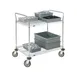 Metro 2SPN43PS Super Erecta SP Utility Cart w/ 2 Stainless Steel Wire Shelf - 21" x 36" x 39" 1 image