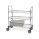 Metro 3SPN33PS Super Erecta SP Utility Cart w/ 3 Stainless Steel Wire Shelf - 18" x 36" x 39" 1 image