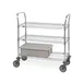 Metro 3SPN55PS Super Erecta SP Stainless Steel Utility Cart w/ 3 Wire Shelf - 24" x 48" x 39" 1 image
