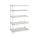 Metro 5AA437C Super Erecta® Adjustable 5-Shelf Chrome Wire Shelving Add On Unit - 36" x 21" x 74" 1 image