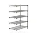 Metro 5AA567C Super Erecta® Adjustable 5-Shelf Chrome Wire Shelving Add On Unit - 60" x 24" x 74" 3 image