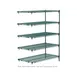 Metro 5AA577C Super Erecta® Adjustable 5-Shelf Chrome Wire Shelving Add On Unit - 72" x 24" x 74" 3 image
