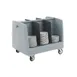 Metro DSD11 Blue Polymer Dish & Tray Cart, Side-Load, 38x32x28, 60 Dishes/Cart, NSF, Microban 1 image