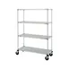 Metro F556EG Super Erecta® Galvanized Mobile Solid Stem Caster Cart w/ Polyurethane Casters - 24" x 48" x 68" 1 image