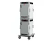 Metro HBCN16-AS-T 2-Section Heated Holding Cabinet, 1-Solid Door, Narrow 16-Pan Capacity, Aluminum Finish, 61"-66"H 1 image