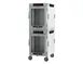 Metro HBCW16-DC-M 2-Compartment Heated Holding Cabinet, 16-Pan Capacity, Clear Door, Aluminum Finish, 61"-66" Height, 2 x 875W 1 image