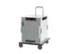 Metro HBCW8-AS-T "Half Height" 1-Door Solid Heated Holding Cabinet, 8 Pan, 875W, 120V, 31"-36" Ht, All Aluminum 1 image